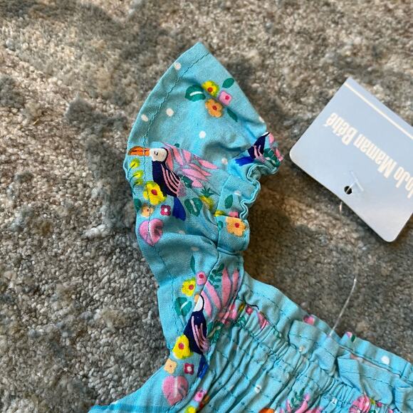 JoJo Maman Bebe Tucan Sunsuit 0-3 Months NWT - Picture 2 of 9